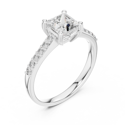 Mixed Shape Lab Grown Diamond Side Stone Ring