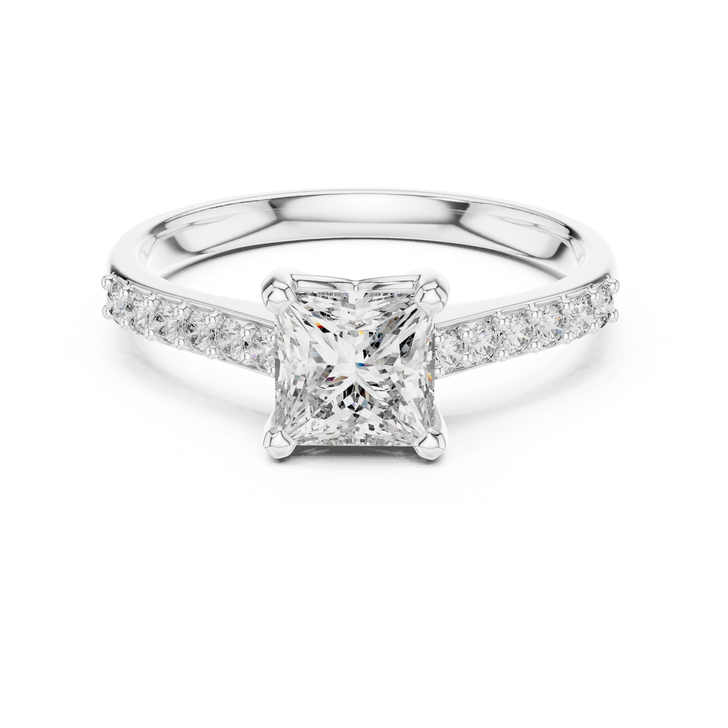 Mixed Shape Lab Grown Diamond Side Stone Ring