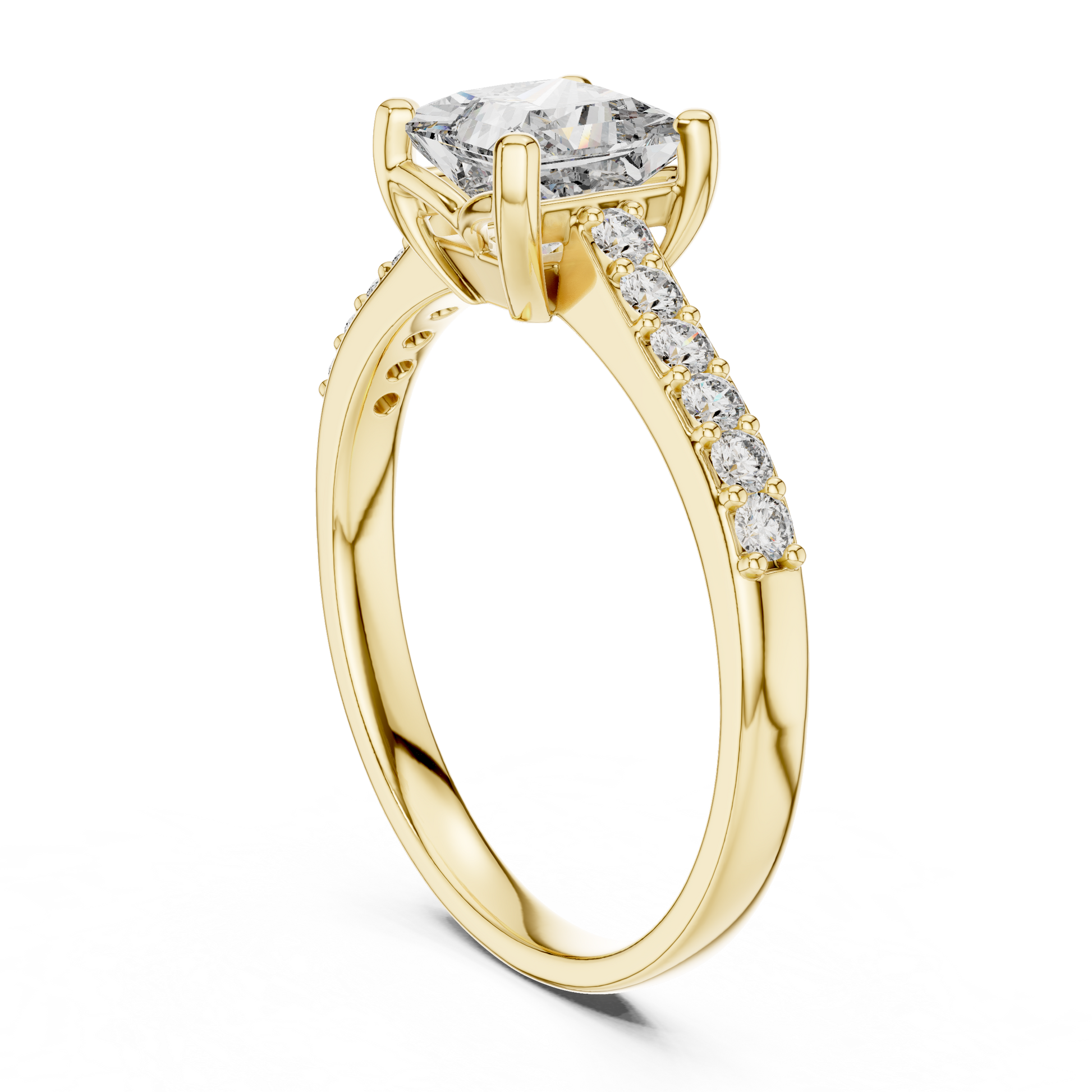 Mixed Shape Lab Grown Diamond Side Stone Ring