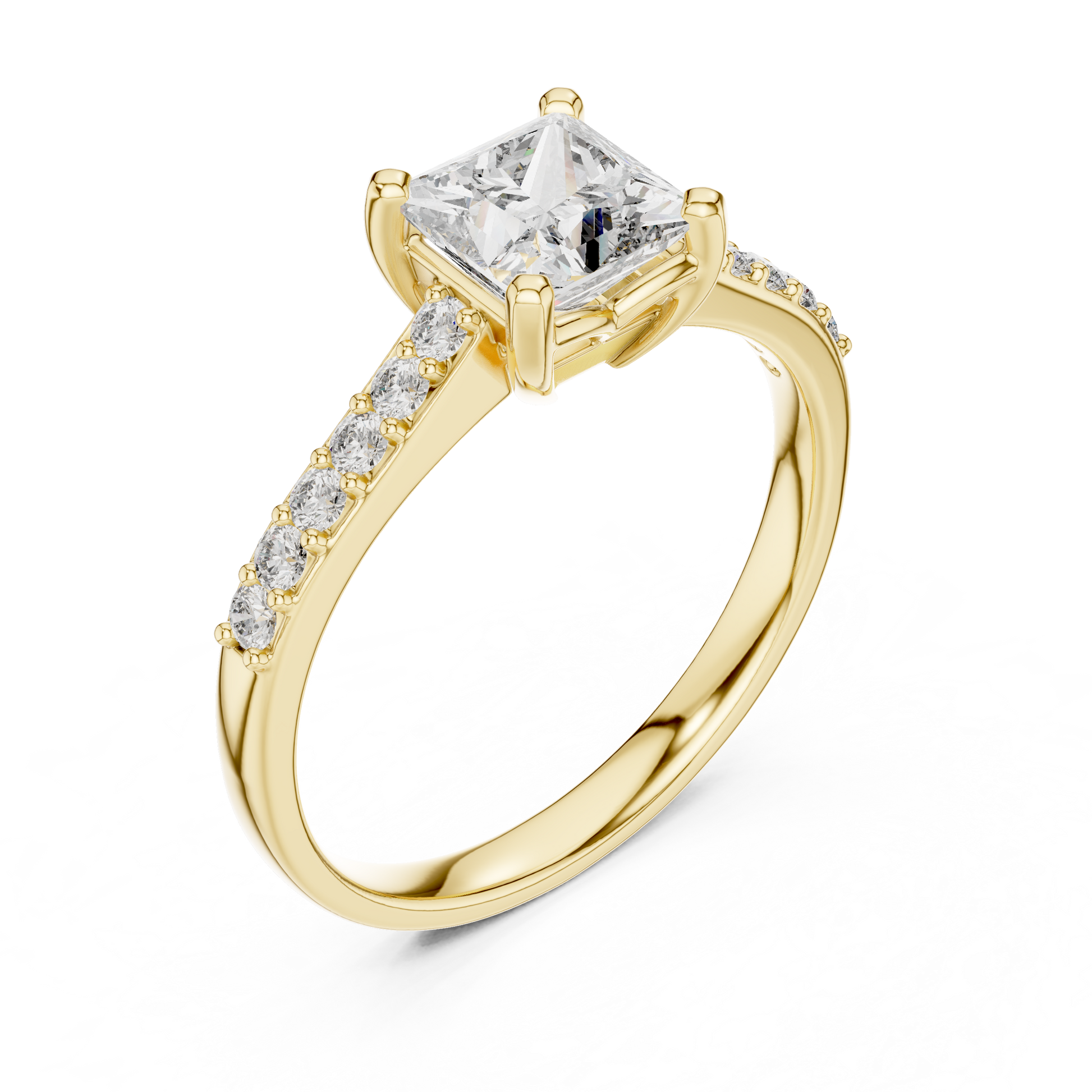 Mixed Shape Lab Grown Diamond Side Stone Ring