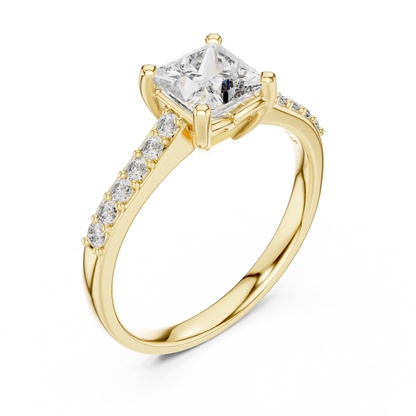 Mixed Shape Lab Grown Diamond Side Stone Ring