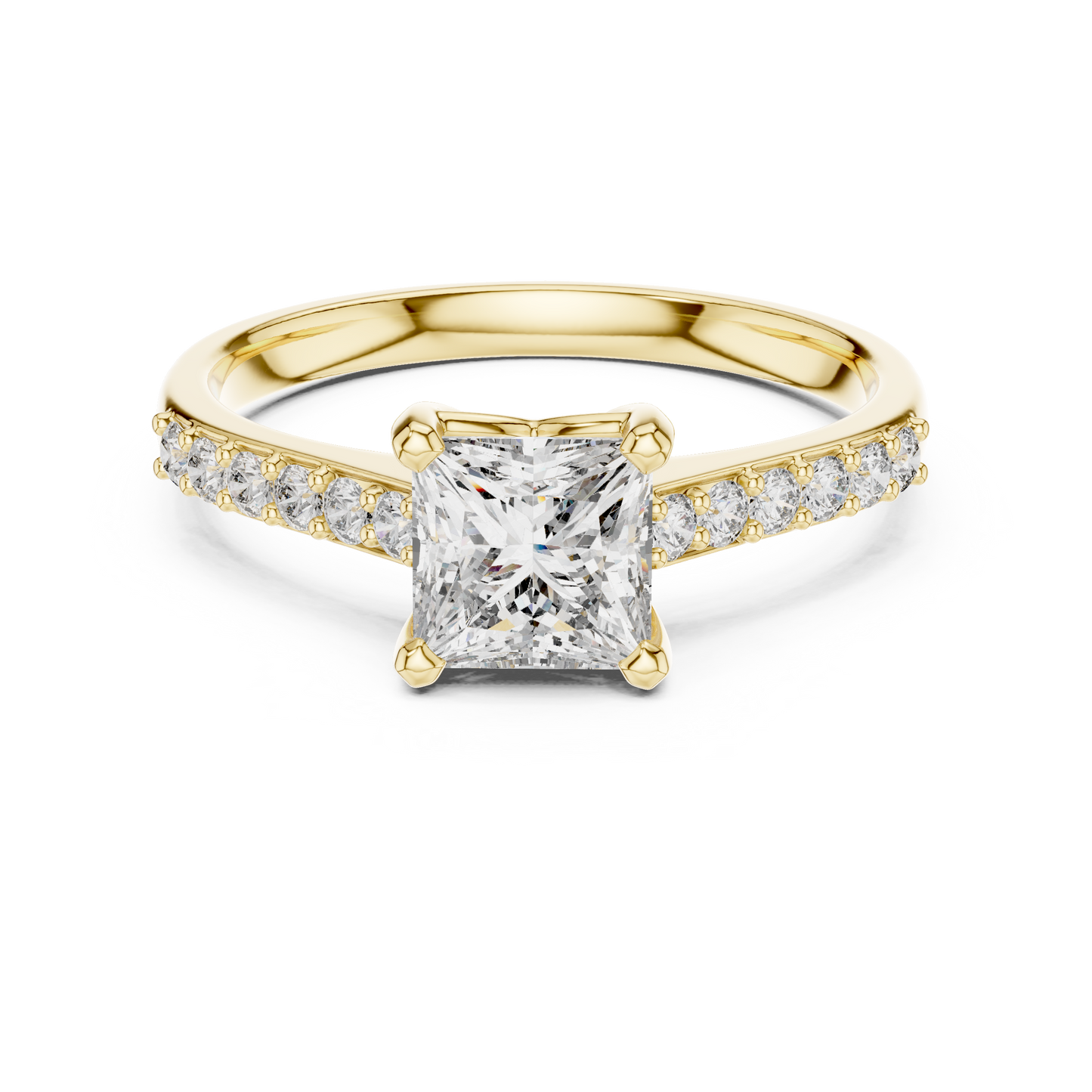 Mixed Shape Lab Grown Diamond Side Stone Ring