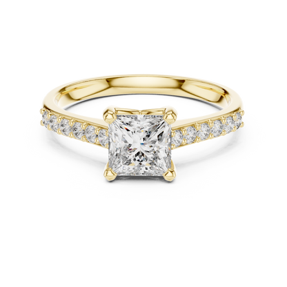 Mixed Shape Lab Grown Diamond Side Stone Ring