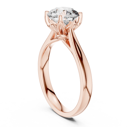 Round Solitaire Lab Grown Diamond Ring