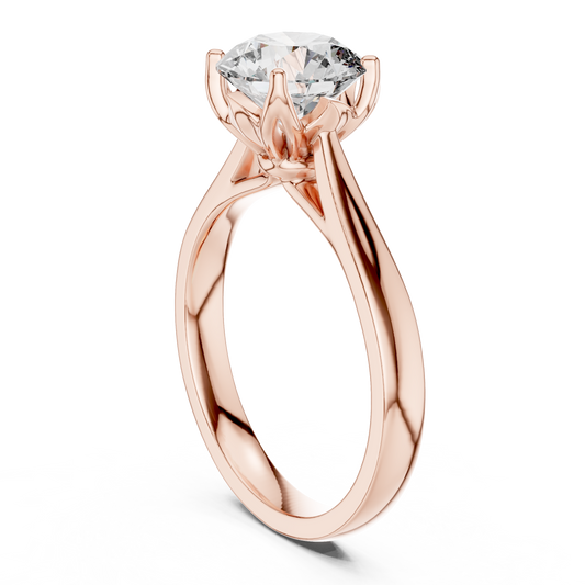 Round Solitaire Lab Grown Diamond Ring