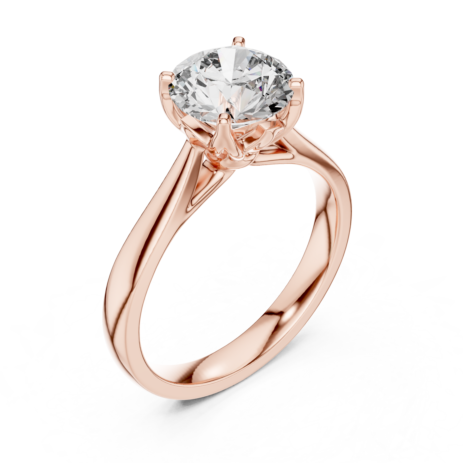 Round Solitaire Lab Grown Diamond Ring