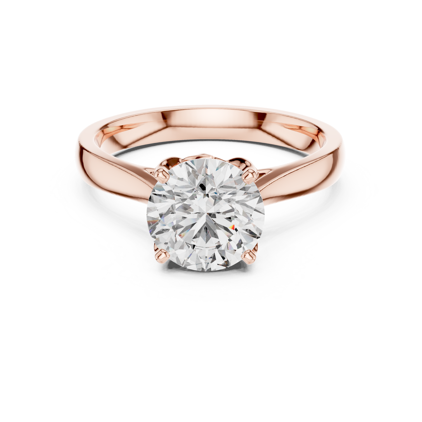 Round Solitaire Lab Grown Diamond Ring