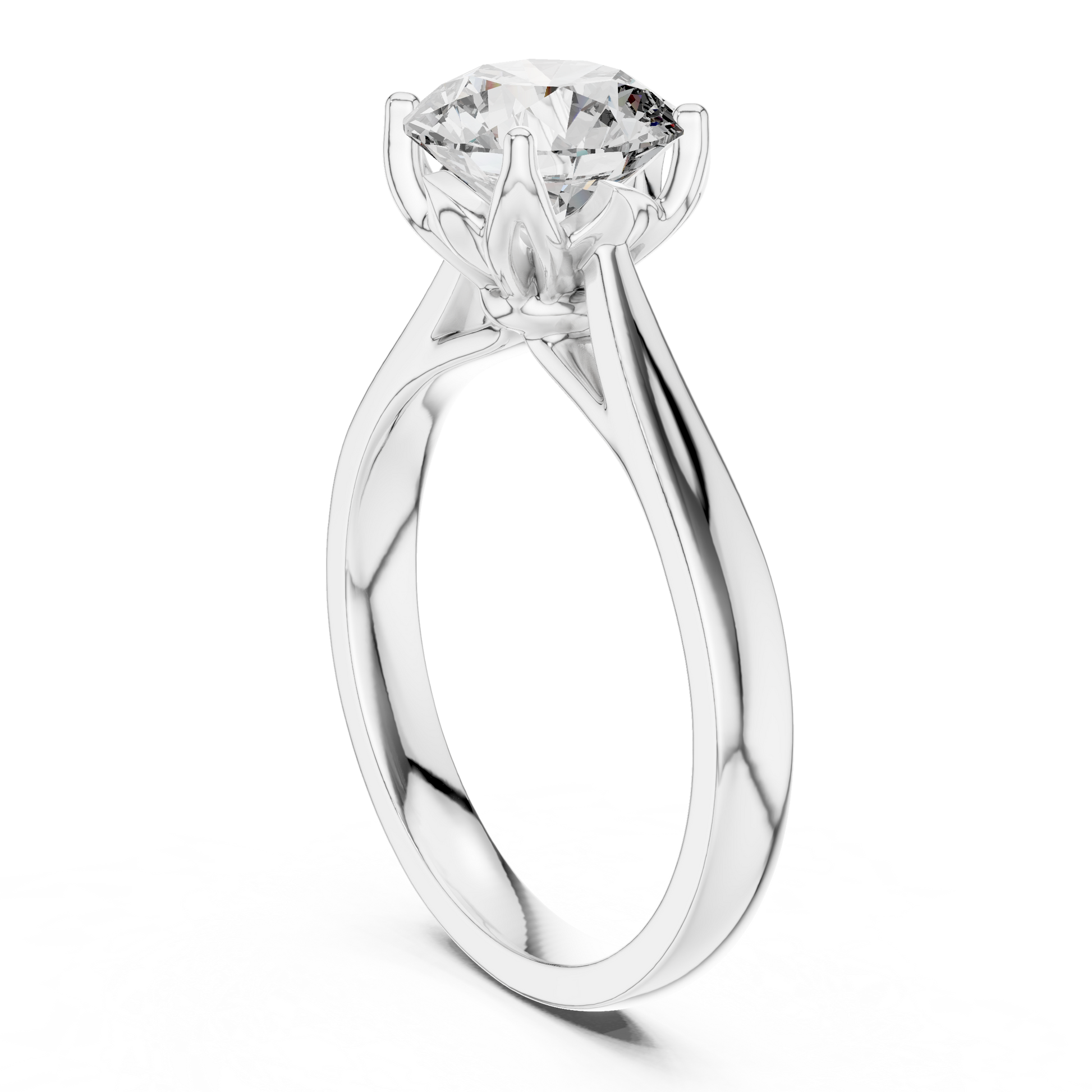 Round Solitaire Lab Grown Diamond Ring