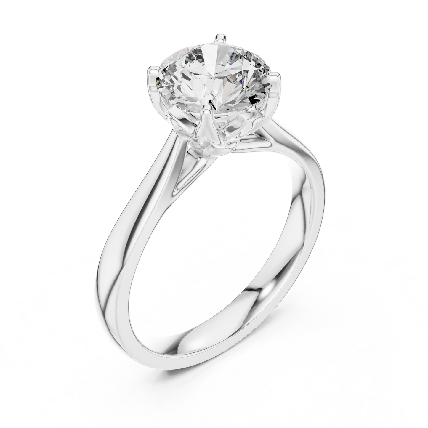 Round Solitaire Lab Grown Diamond Ring