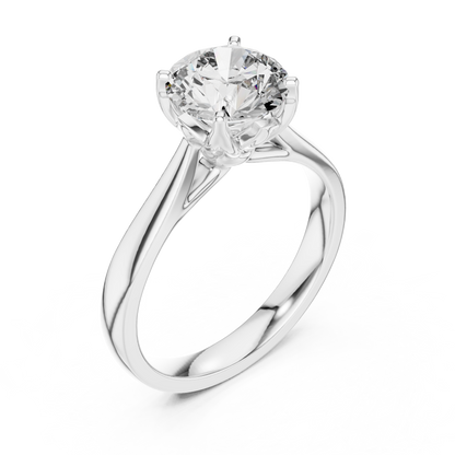 Round Solitaire Lab Grown Diamond Ring