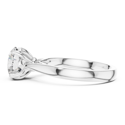 Round Solitaire Lab Grown Diamond Ring