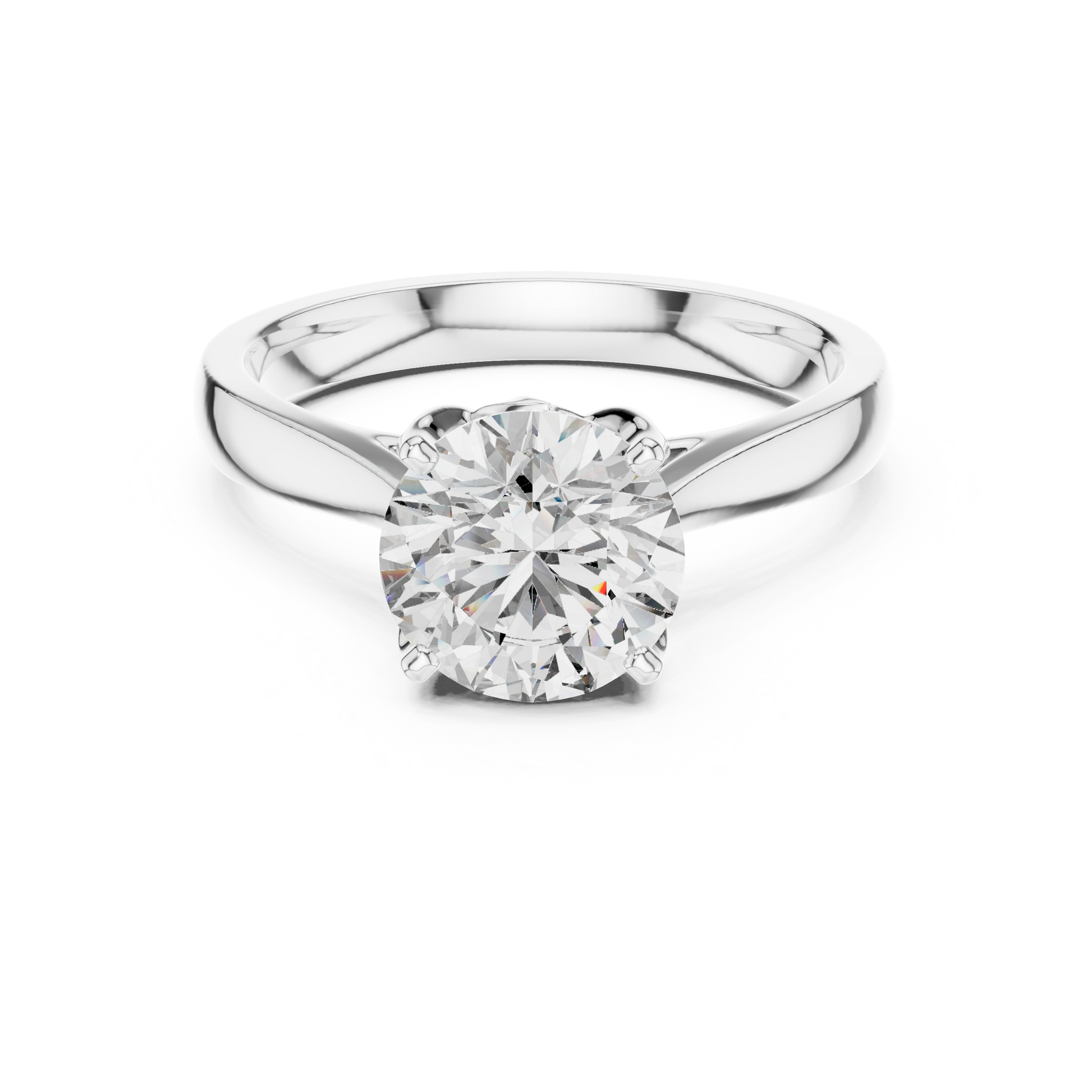 Round Solitaire Lab Grown Diamond Ring