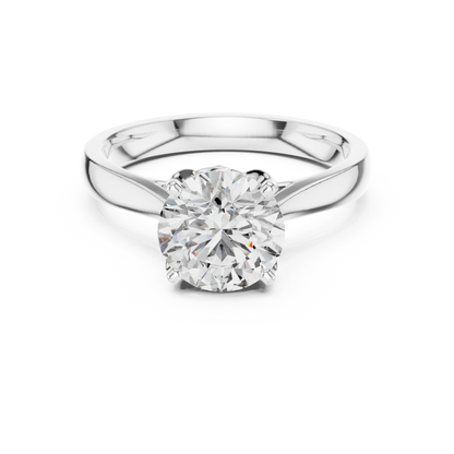 Round Solitaire Lab Grown Diamond Ring