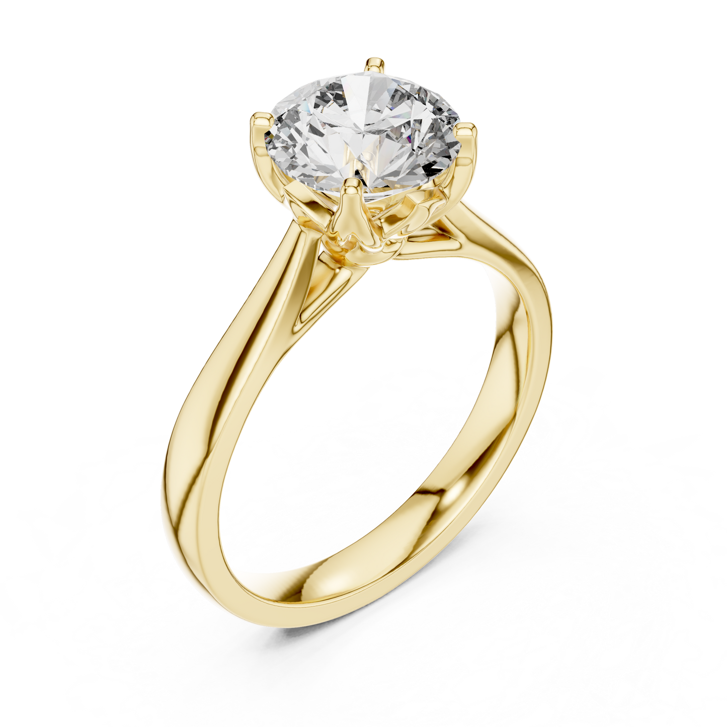 Round Solitaire Lab Grown Diamond Ring