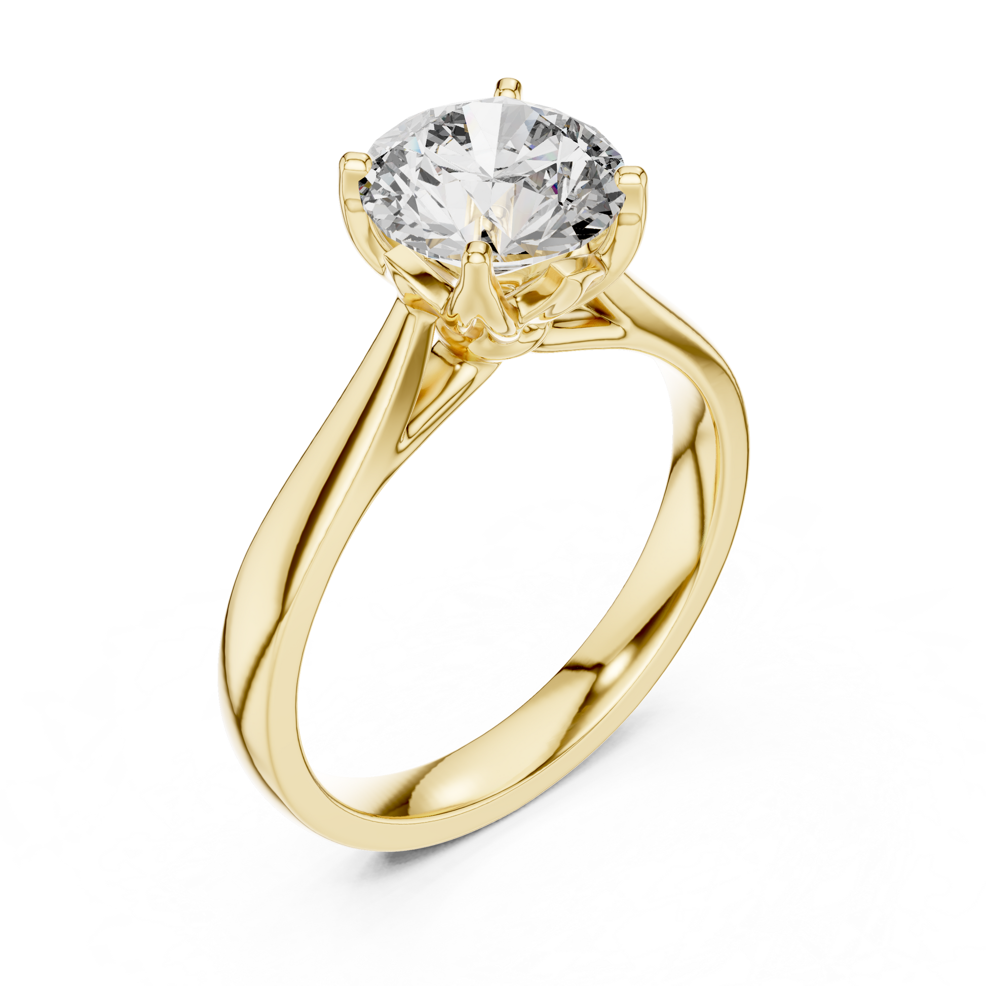 Round Solitaire Lab Grown Diamond Ring