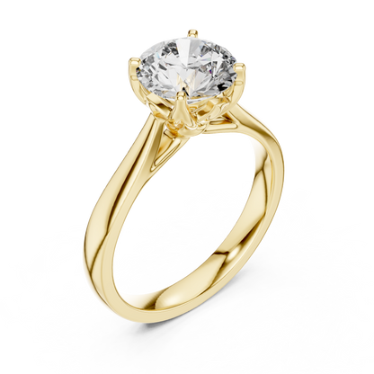 Round Solitaire Lab Grown Diamond Ring