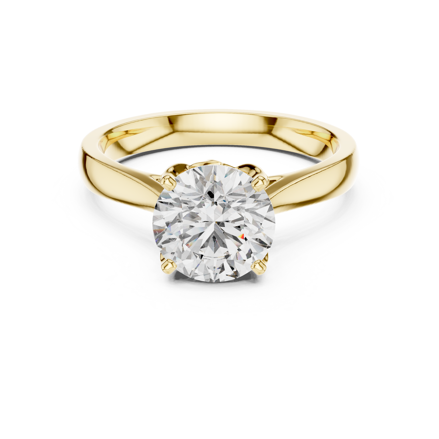 Round Solitaire Lab Grown Diamond Ring