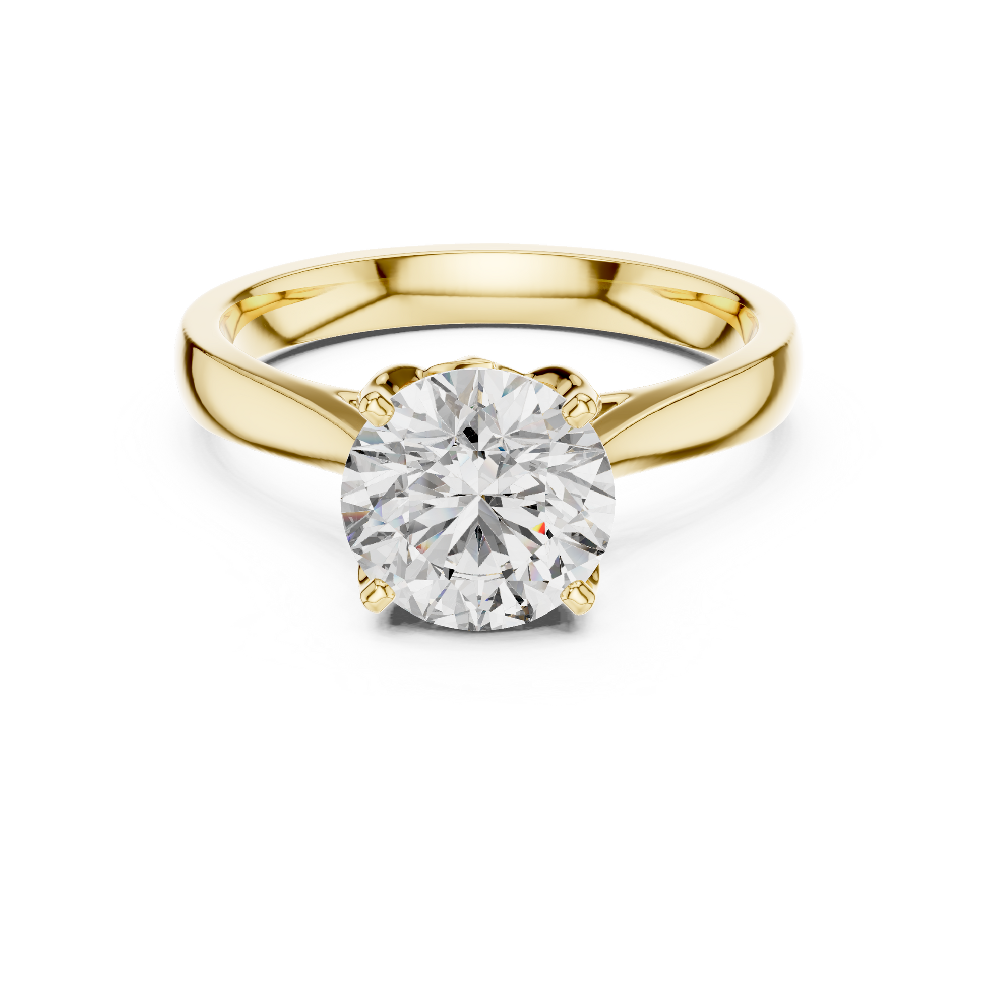Round Solitaire Lab Grown Diamond Ring