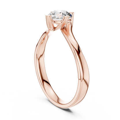 Round Solitaire Lab Grown Diamond Ring