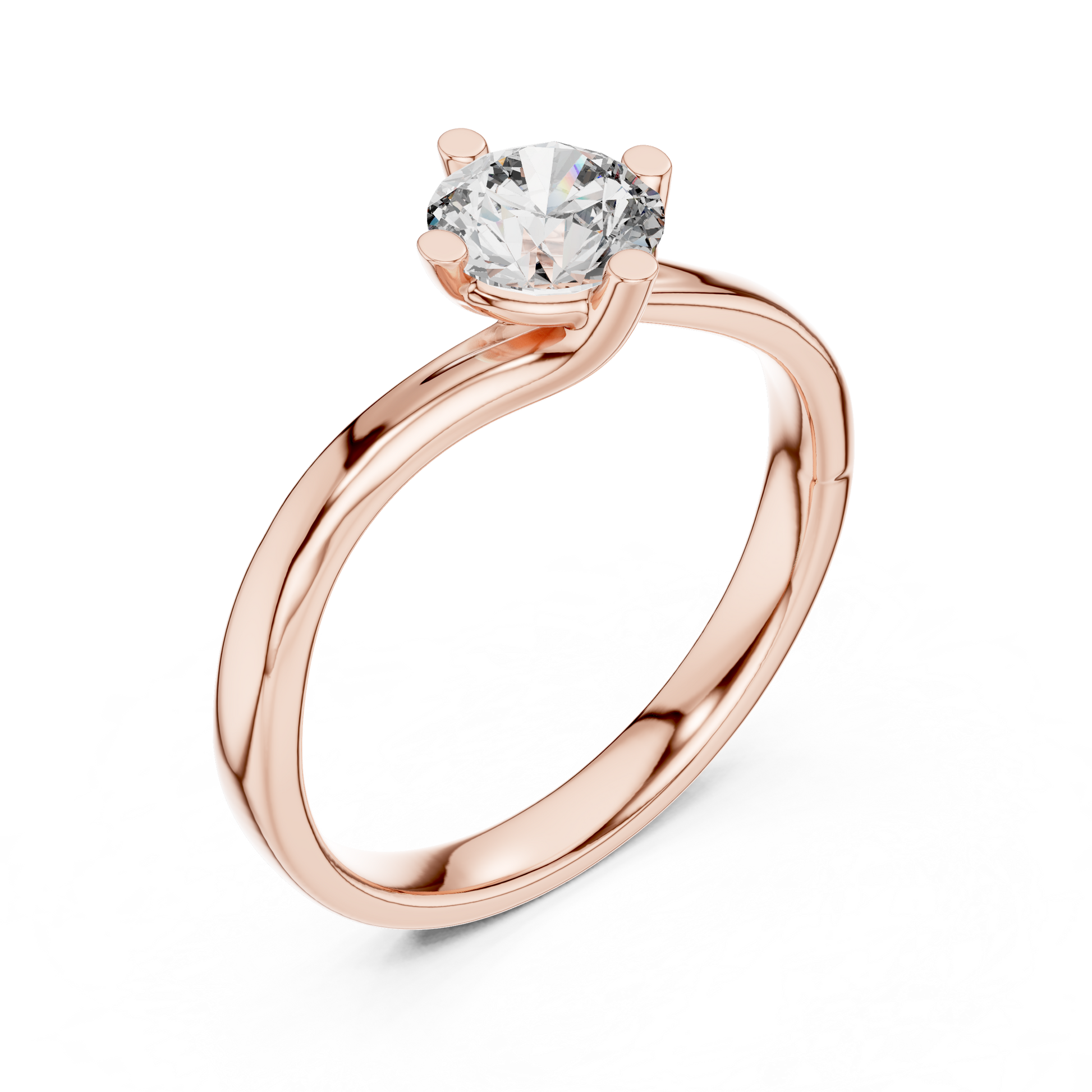 Round Solitaire Lab Grown Diamond Ring
