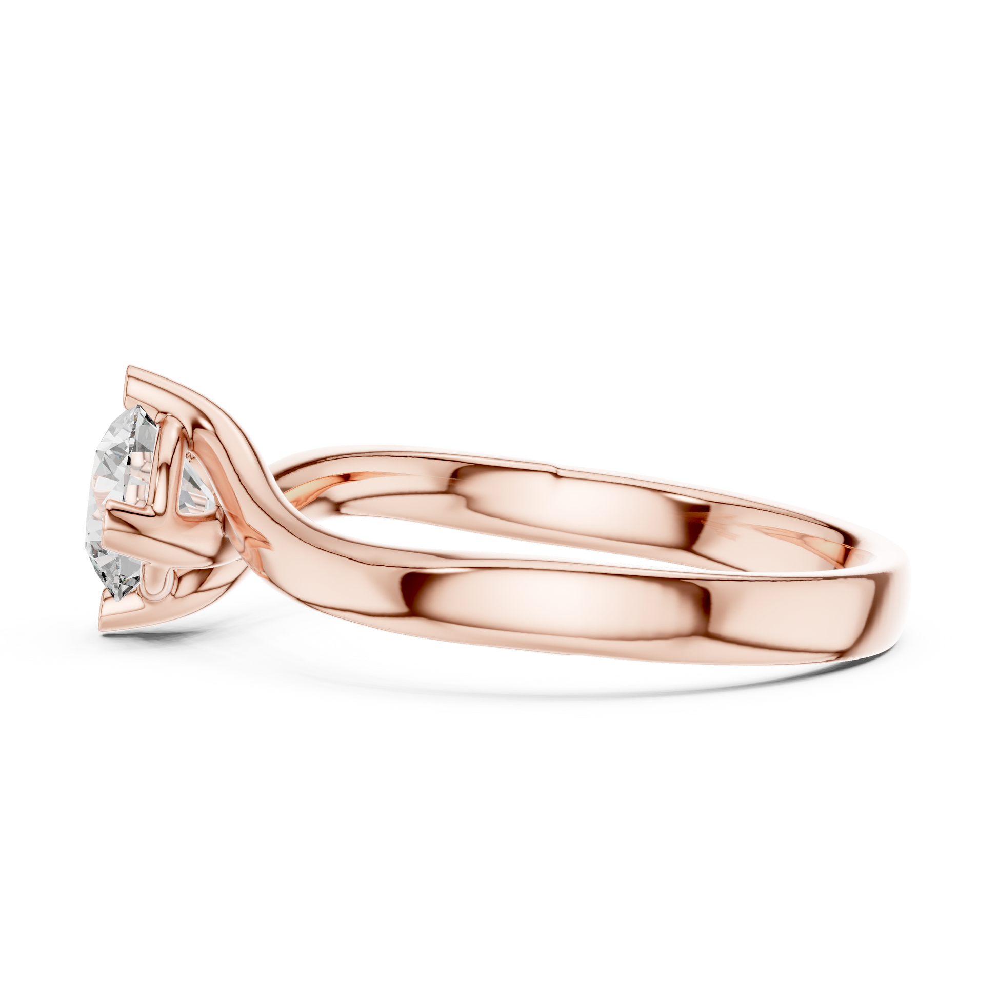 Round Solitaire Lab Grown Diamond Ring