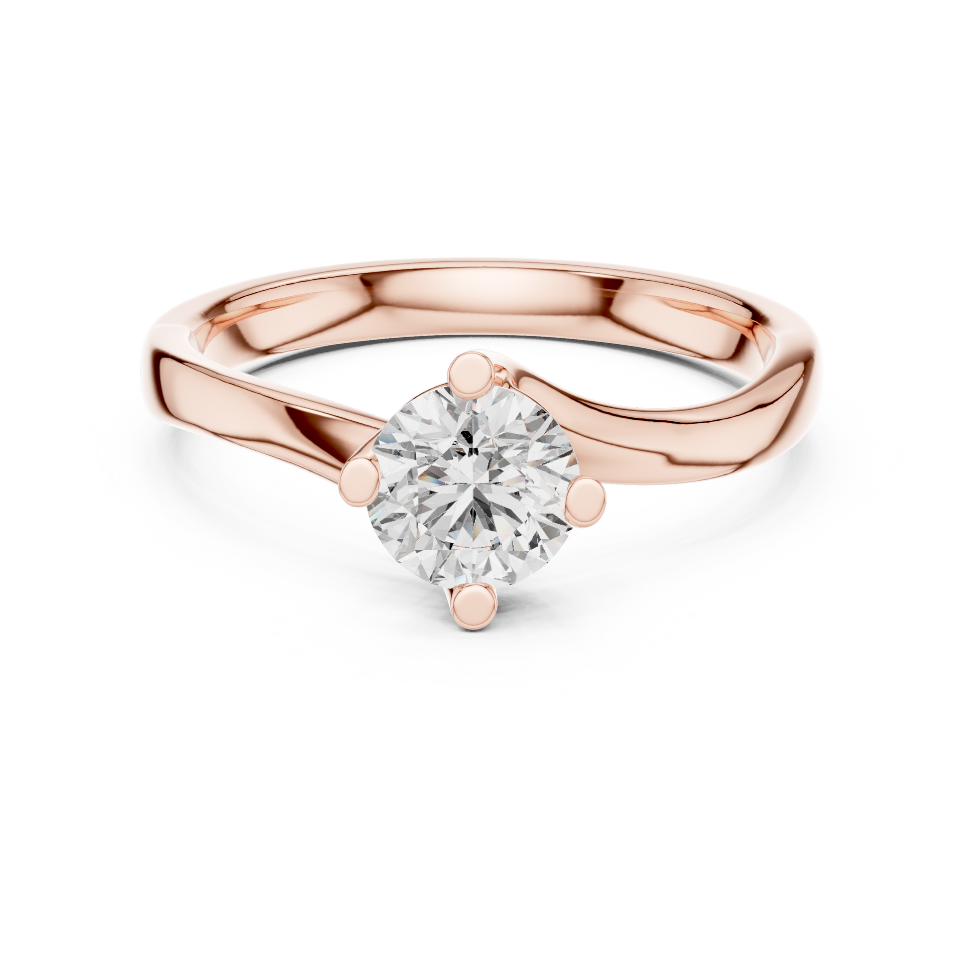 Round Solitaire Lab Grown Diamond Ring