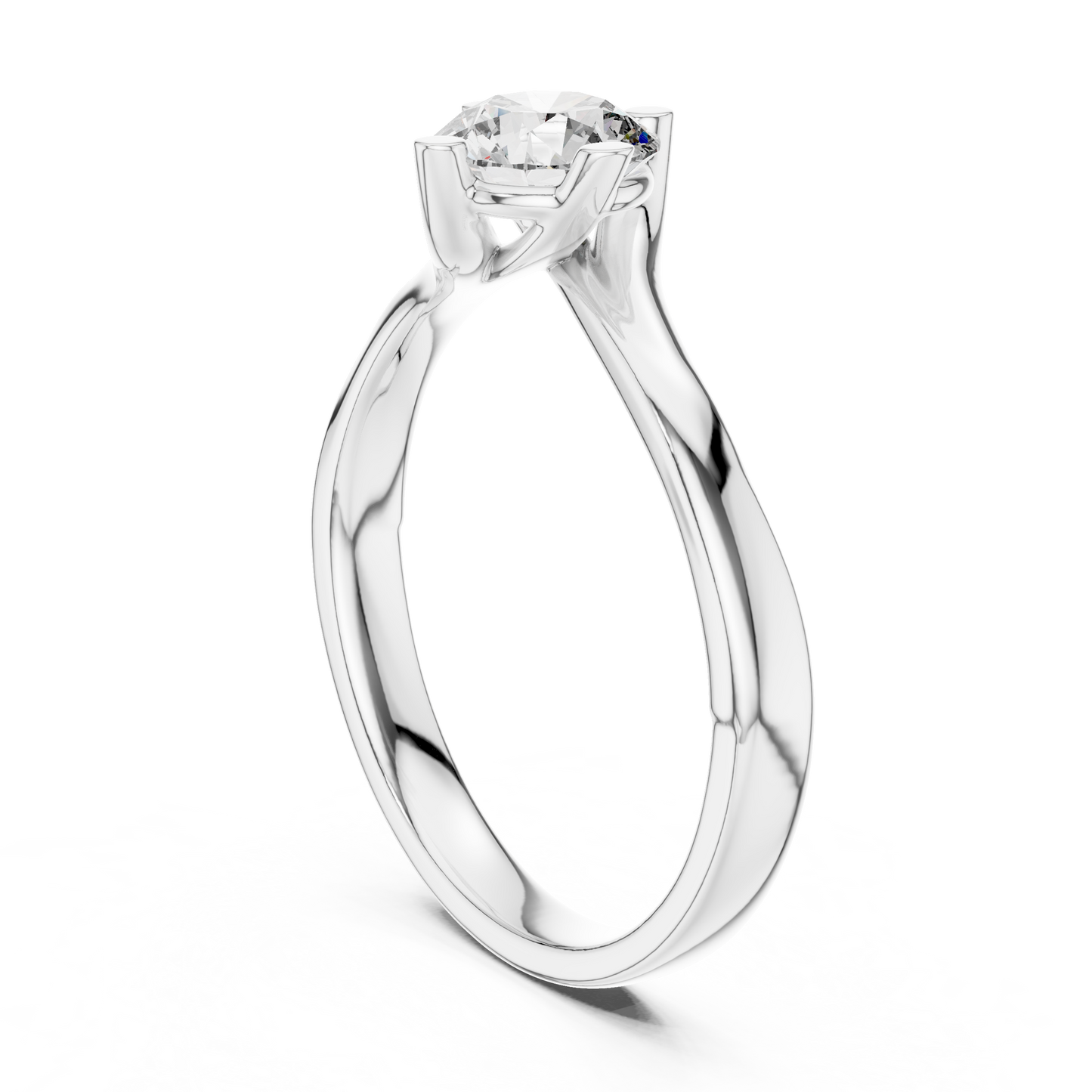 Round Solitaire Lab Grown Diamond Ring