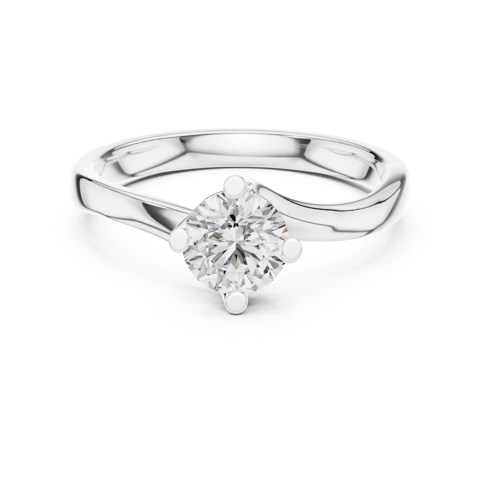 Round Solitaire Lab Grown Diamond Ring