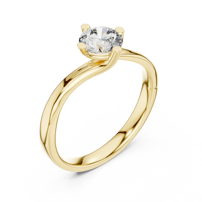 Round Solitaire Lab Grown Diamond Ring