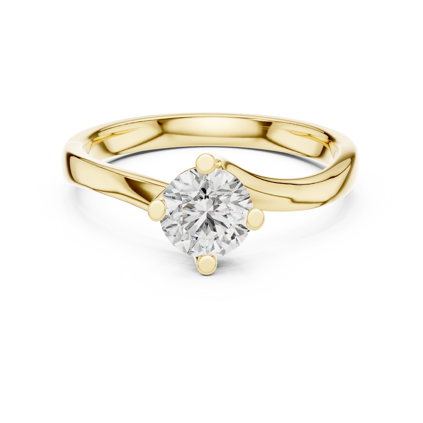 Round Solitaire Lab Grown Diamond Ring