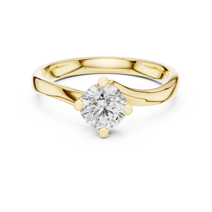 Round Solitaire Lab Grown Diamond Ring