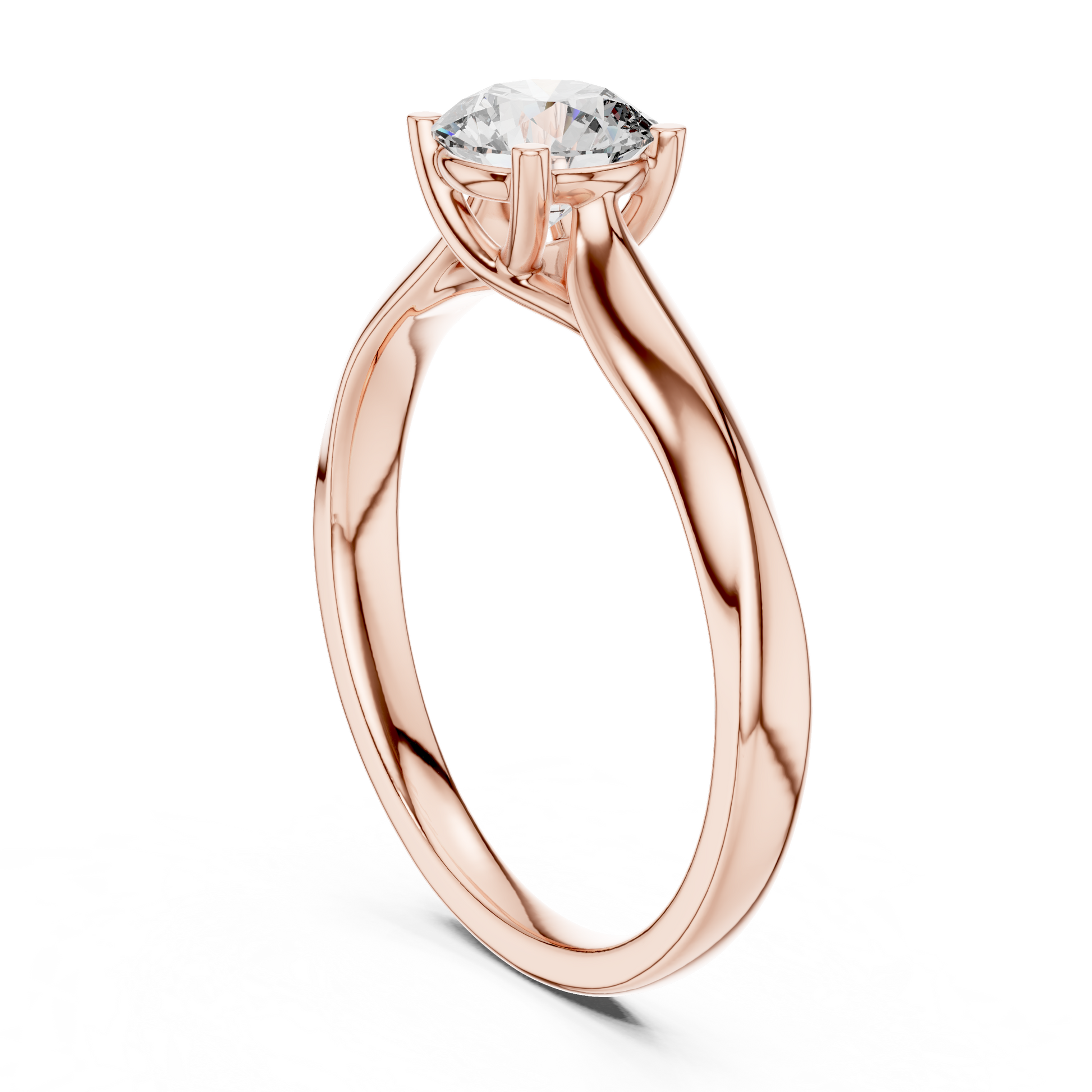 Round Solitaire Lab Grown Diamond Ring