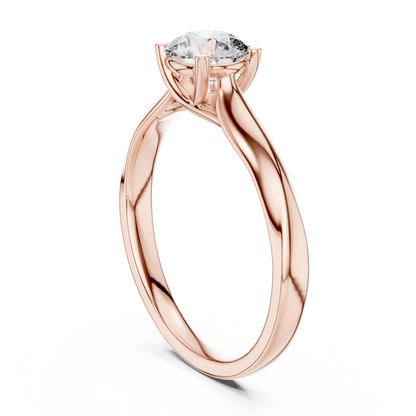 Round Solitaire Lab Grown Diamond Ring