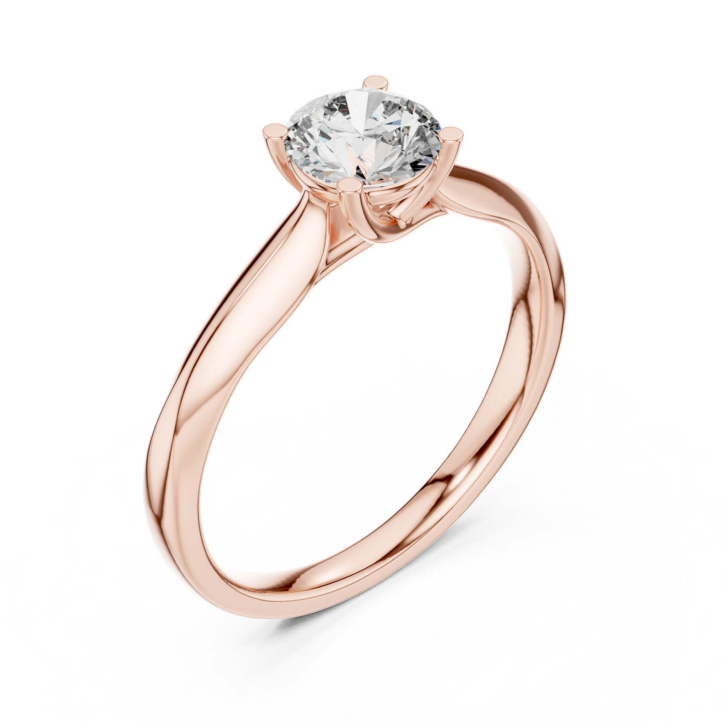 Round Solitaire Lab Grown Diamond Ring