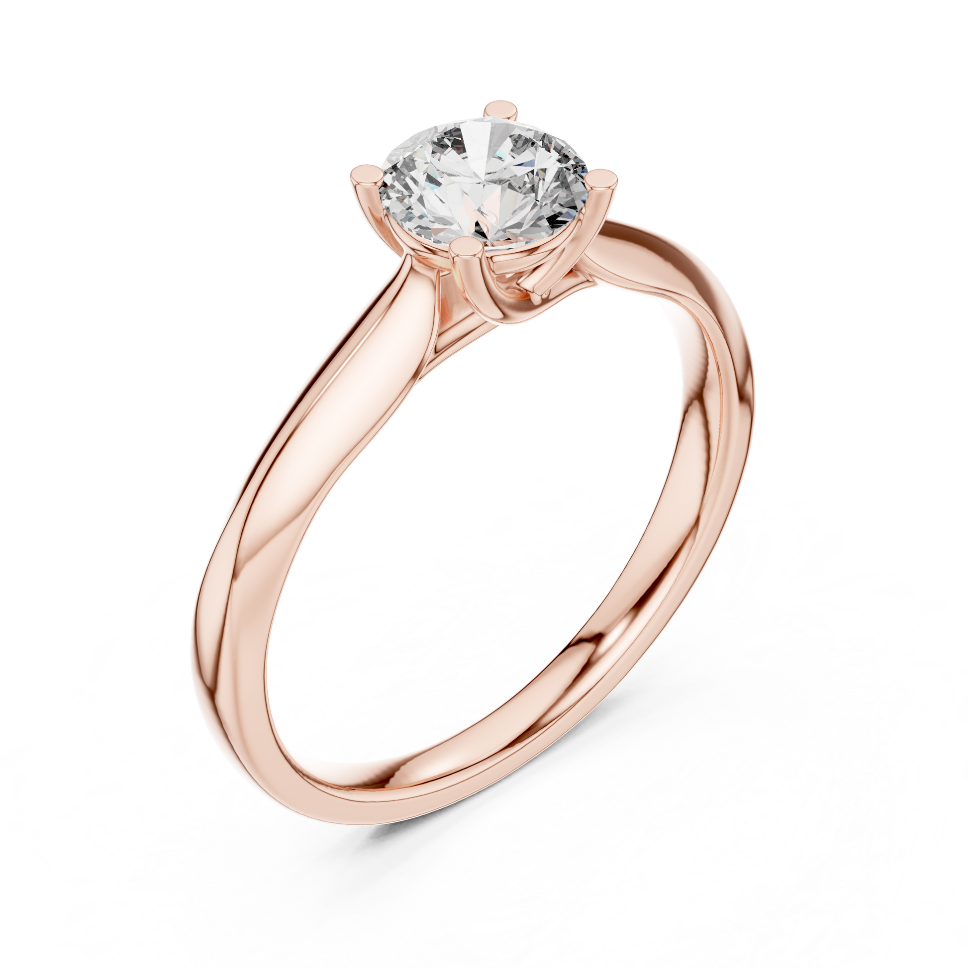 Round Solitaire Lab Grown Diamond Ring
