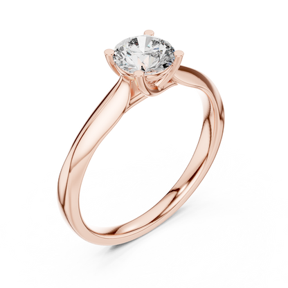 Round Solitaire Lab Grown Diamond Ring