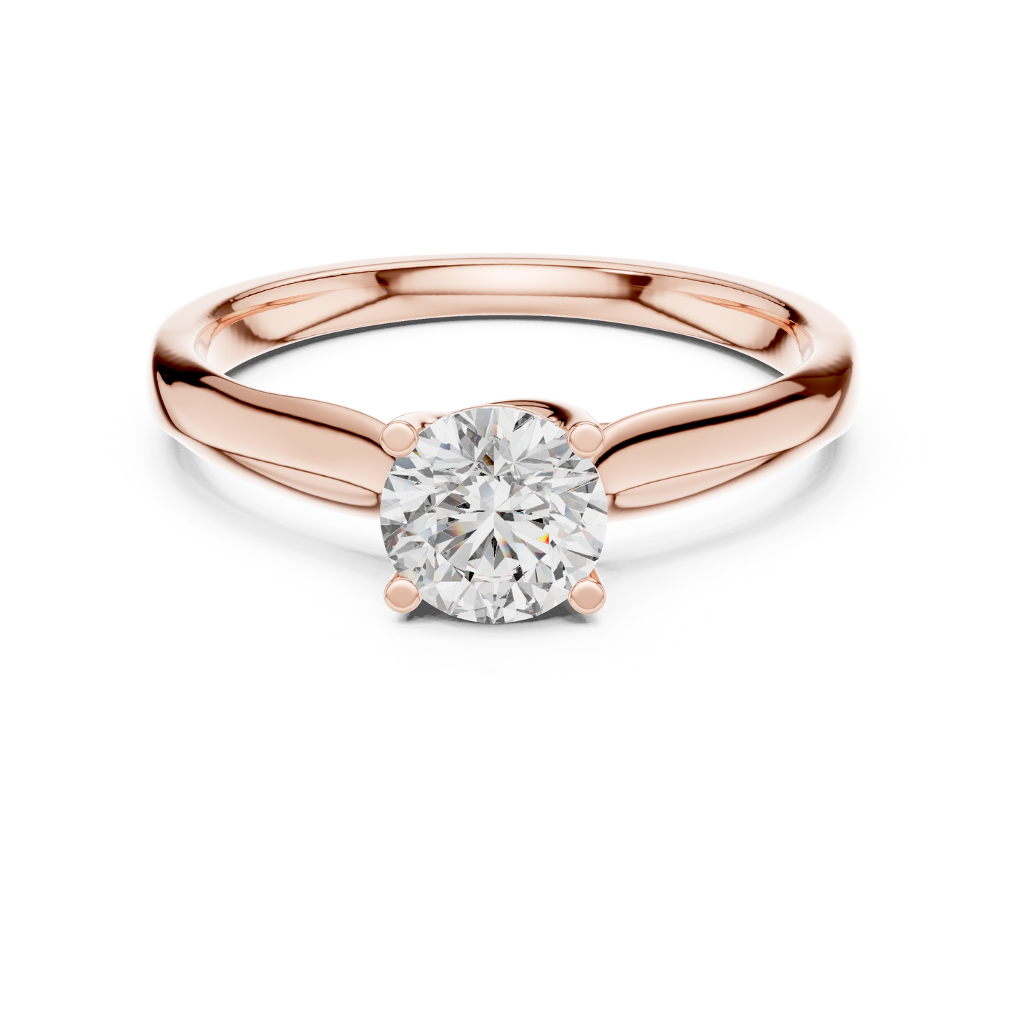 Round Solitaire Lab Grown Diamond Ring