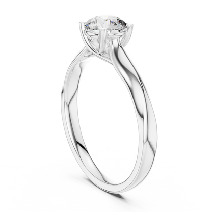 Round Solitaire Lab Grown Diamond Ring