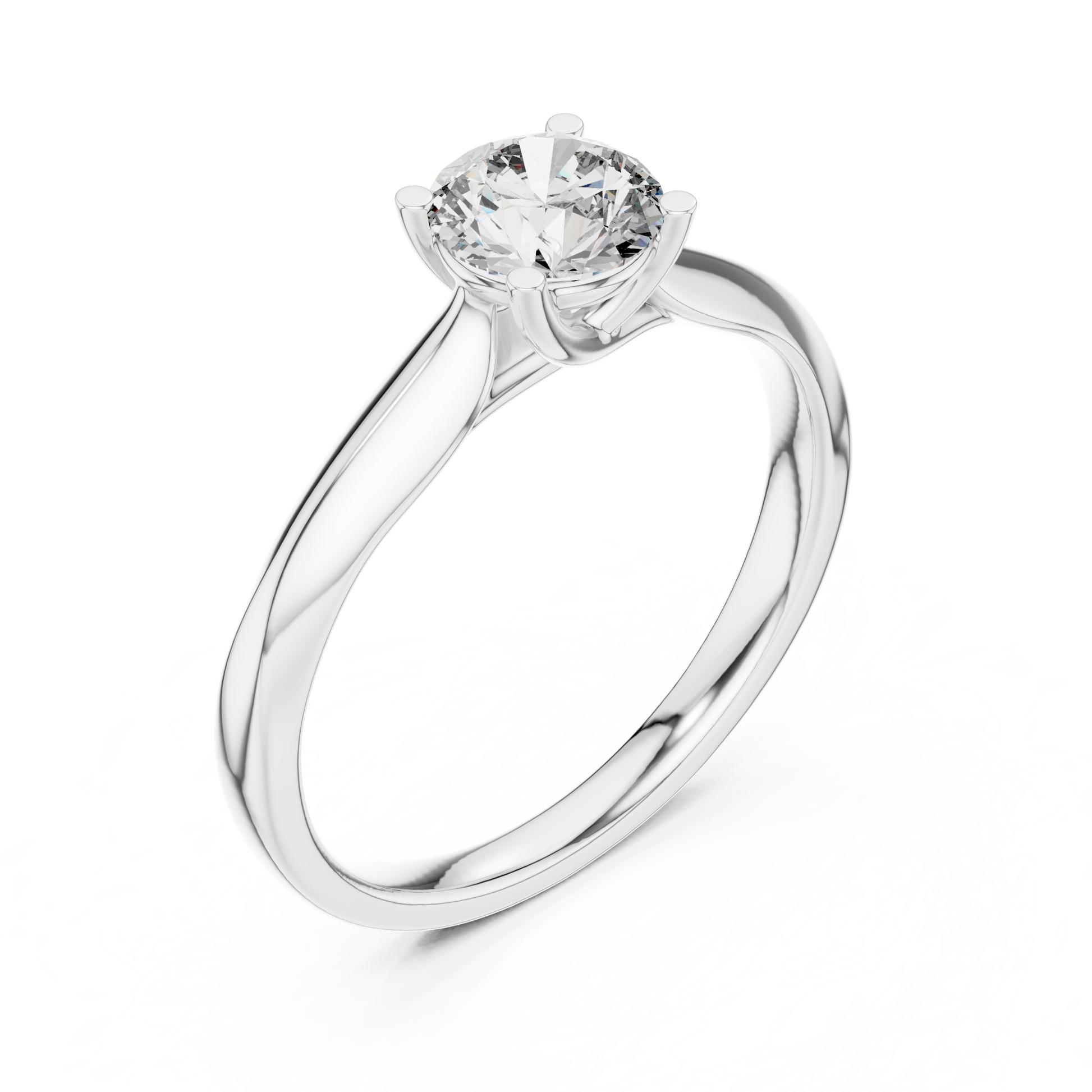 Round Solitaire Lab Grown Diamond Ring