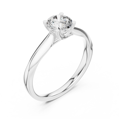 Round Solitaire Lab Grown Diamond Ring