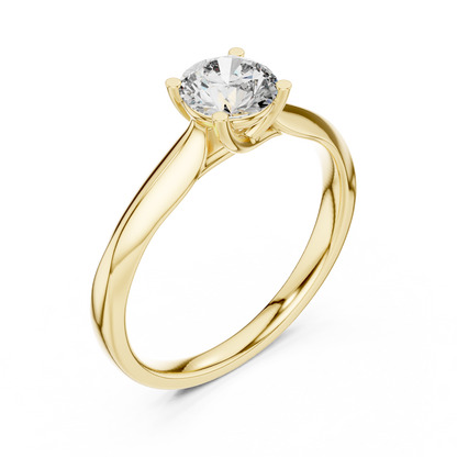 Round Solitaire Lab Grown Diamond Ring