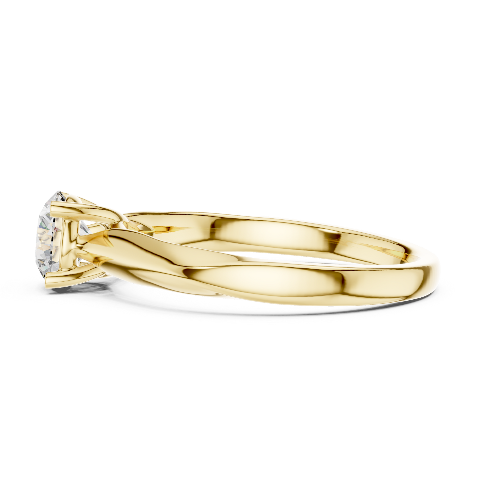 Round Solitaire Lab Grown Diamond Ring
