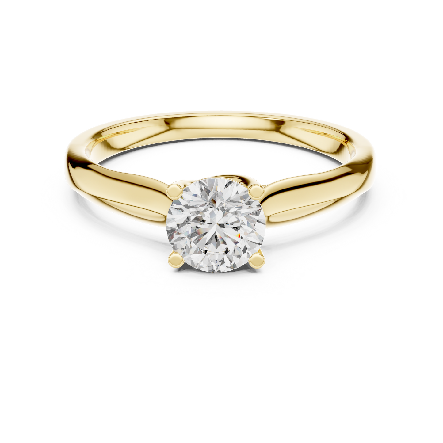 Round Solitaire Lab Grown Diamond Ring