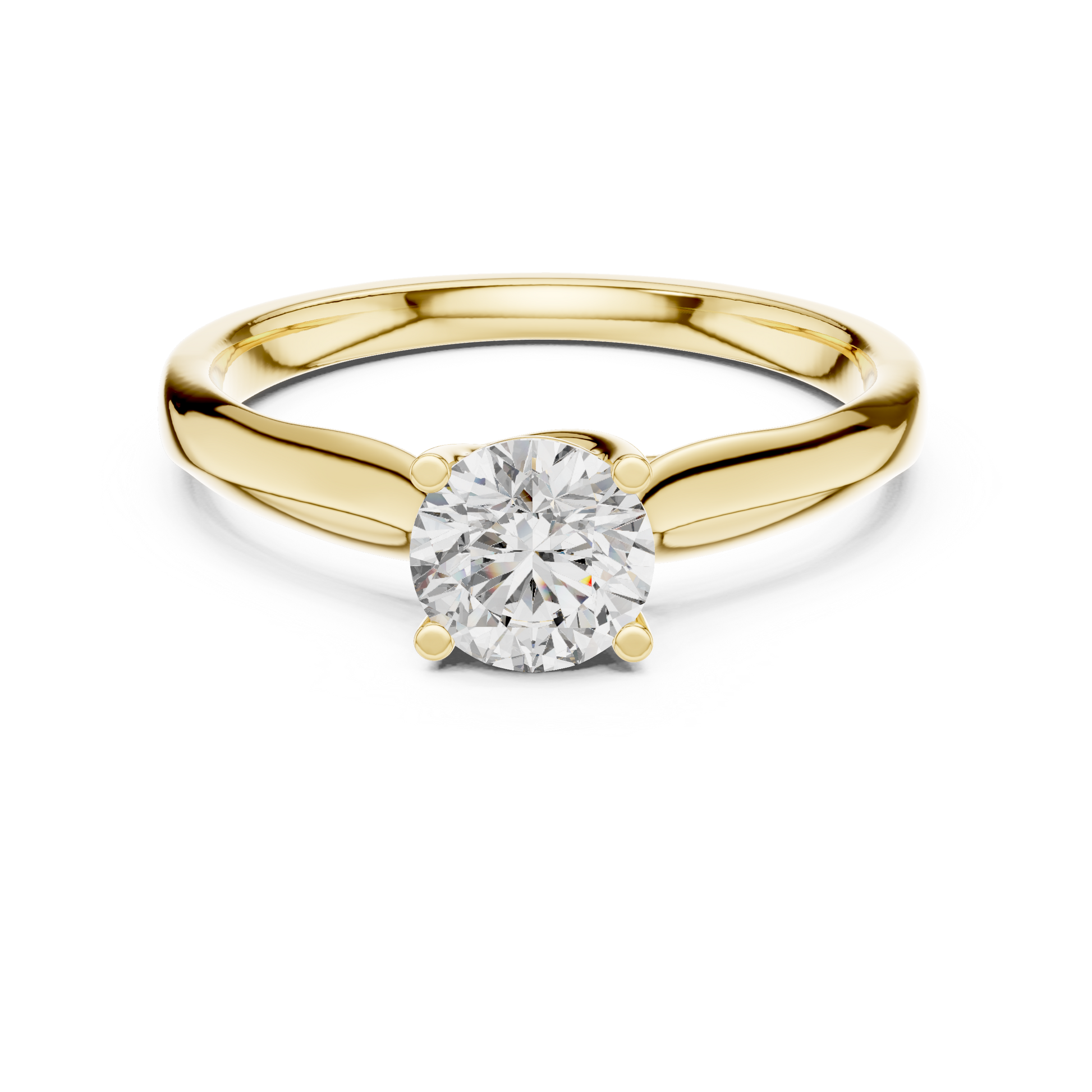 Round Solitaire Lab Grown Diamond Ring