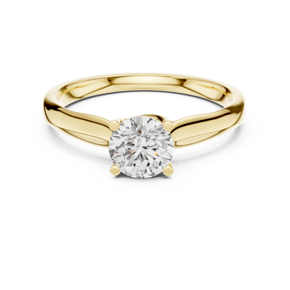 Round Solitaire Lab Grown Diamond Ring