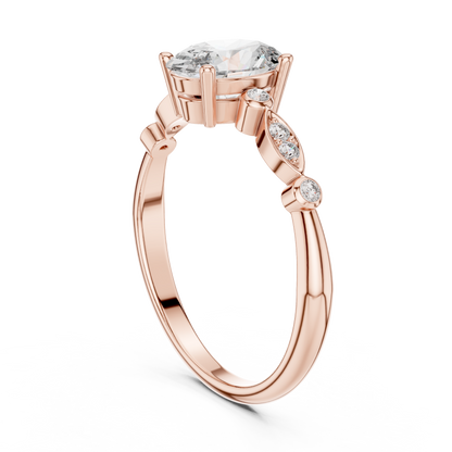 Mixed Shape Lab Grown Diamond Side Stone Ring