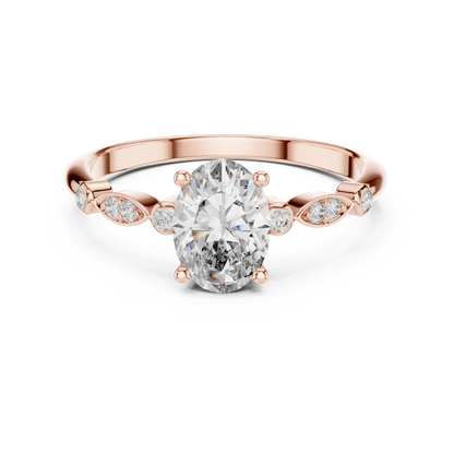 Mixed Shape Lab Grown Diamond Side Stone Ring