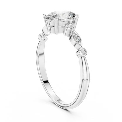 Mixed Shape Lab Grown Diamond Side Stone Ring