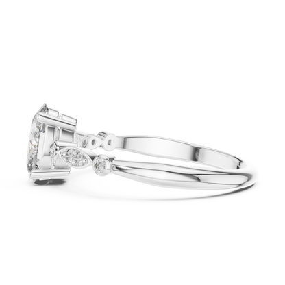 Mixed Shape Lab Grown Diamond Side Stone Ring