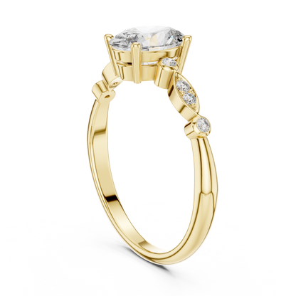 Mixed Shape Lab Grown Diamond Side Stone Ring